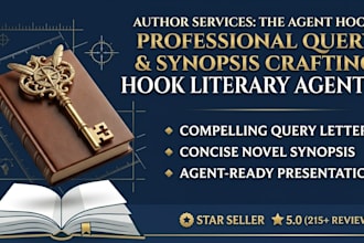 craft professional query letter and novel synopsis that hooks literary agents