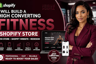build a high converting fitness shopify store gym website and redesign