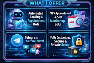 dev automated booking bot,vfs appointment,tls bot,vfs bot,telegram bot,bls bot