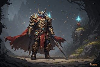 draw fantasy and dungeons and dragons charater