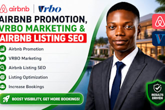 do airbnb promotion, vrbo marketing and airbnb listing SEO