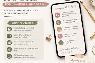 write scroll stopping hooks for linkedin and instagram posts