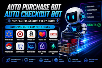 create auto purchase bot checkout bot walmart amazon target bot popmart