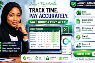 create automated employee timesheet payroll attendance tracker in excel