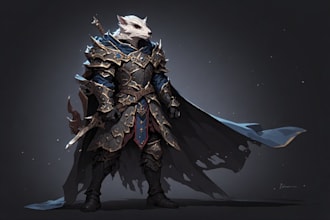 make dnd commission, fantasy or sci fi charater concept art