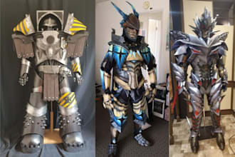do 3d cosplay creation anime cosplay costume 3d wearable armor eva foam cosplay