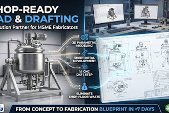design shop ready sheet metal and 3d cad manufacturing blueprints