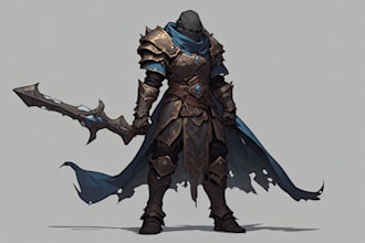 create dnd character art and fantasy charecter