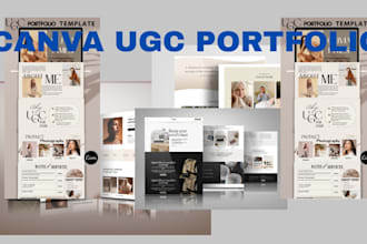 design ugc portfolio website, media kit, creator website and link in bio