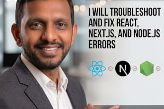 troubleshoot and fix react, next js, and node js errors