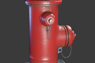 realistic 3d game props fire hydrant urban clutter unreal engine pbr texturing