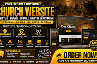 customize snappage church website christian prayer gospel ministry livestream