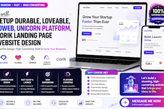 setup durable loveable 10web unicorn platform dorik landing page website design