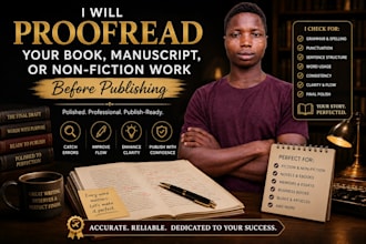 proofread and edit any fiction and science fiction