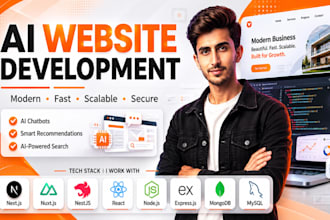 do ai website development and full stack website with nextjs