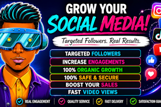 growth twitter follower, instagram fb, USA youtube channel, linkedin promotion