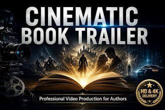 create a cinematic book trailer for your novel or author brand