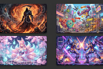 design custom tcg playmat mtg deskmat pokemon one piece yugioh anime card game