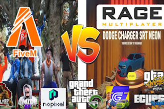 setup your ragemp,altv,fivem roleplay,redm server with custom mod