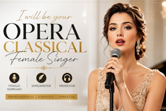 your opera classical female singer, female soprano songwriter and producer