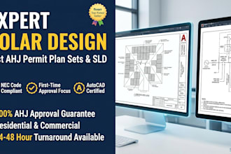 design solar permit plan set with ev charger sld and ess battery