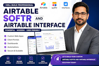 build airtable softr and airtable interface web app CRM