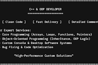 do your cpp programming oop tasks and software development