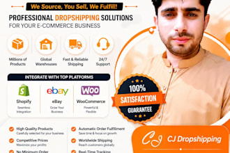 do cj dropshipping for shopify, woocommerce and ebay stores