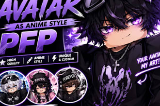 draw your roblox avatar as an anime style pfp