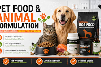 formulate custom pet food animal supplements and nutrition products
