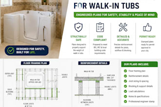 provide bathroom floor reinforcement plans for walk in tubs