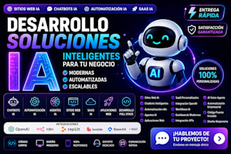 desarrollaré sitio web ia chatbot ia saas ia automatización ia agente ia