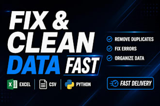 fix and clean, messy datasets