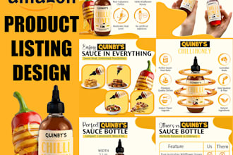 create amazon listing images design, product listing images