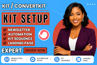 setup convertkit email sequence convertkit newsletter convertkit landing
