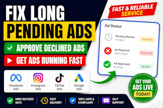 fix long pending ads, approve decline ads, run approve ads