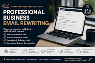 rewrite your business emails professionally and naturally