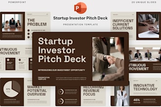 design a modern startup investor pitch deck for seed and series a funding