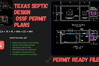 do professional texas septic system design for permit approval and ossf plans