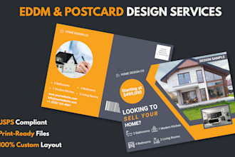 design professional direct mail, eddm, postcard, door hanger