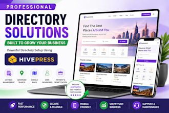 build professional hivepress directory website with listing pro or geodirectory