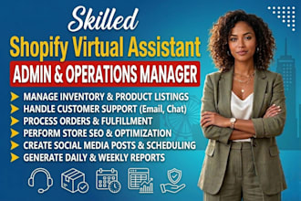 setup shopify store virtual assistant shopify manager