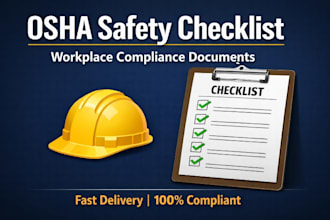 create a professional osha safety checklist for workplace compliance