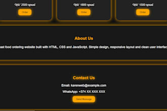 build a food and restaurant website