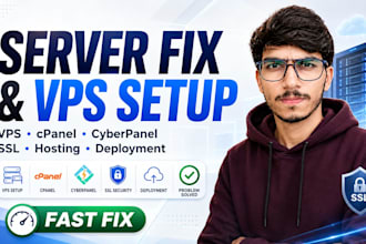 fix server errors, manage vps, hosting, SSL, and website deployment