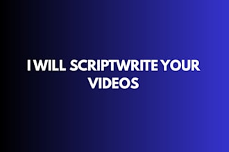 scriptwrite your videos for faceless channels