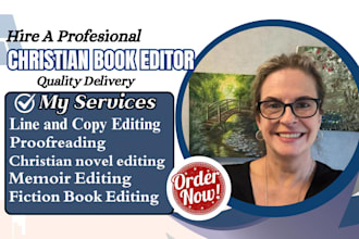 do fiction novel editing, christian memoir proofreading, kdp journal formatting