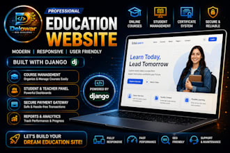 create a secure django educational website with student dashboard