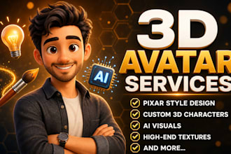 create custom 3d pixar style avatars and characters using ai