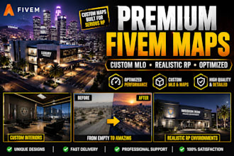 design realistic fivem maps, mlo interiors and gta rp environments
